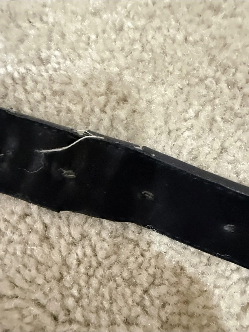 Express Black Leather Belt with Embossed Gold Buckle
